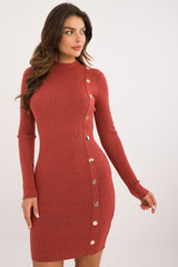 Turtleneck knitted pencil daydress