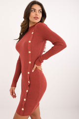 Turtleneck knitted pencil daydress