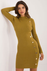 Turtleneck knitted pencil daydress