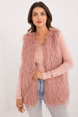 Fur vest in a casual style