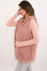 Fur vest in a casual style