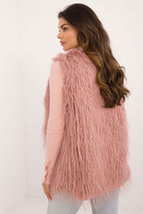 Fur vest in a casual style