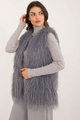 Fur vest in a casual style