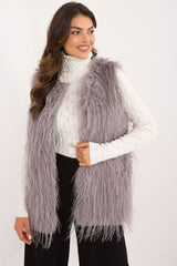 Fur vest in a casual style