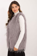 Fur vest in a casual style