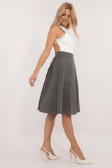 Elegant knee-length formal midi skirt