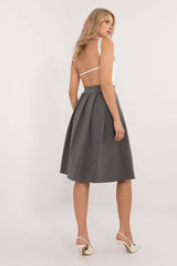 Elegant knee-length formal midi skirt