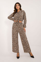 Fashionable animal motif shirt pants set