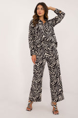 Fashionable animal motif shirt pants set