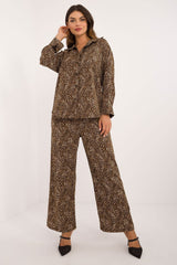 Fashionable animal motif shirt pants set