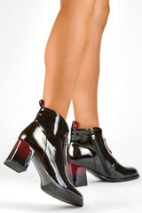 PRIMO patent leather heel boots