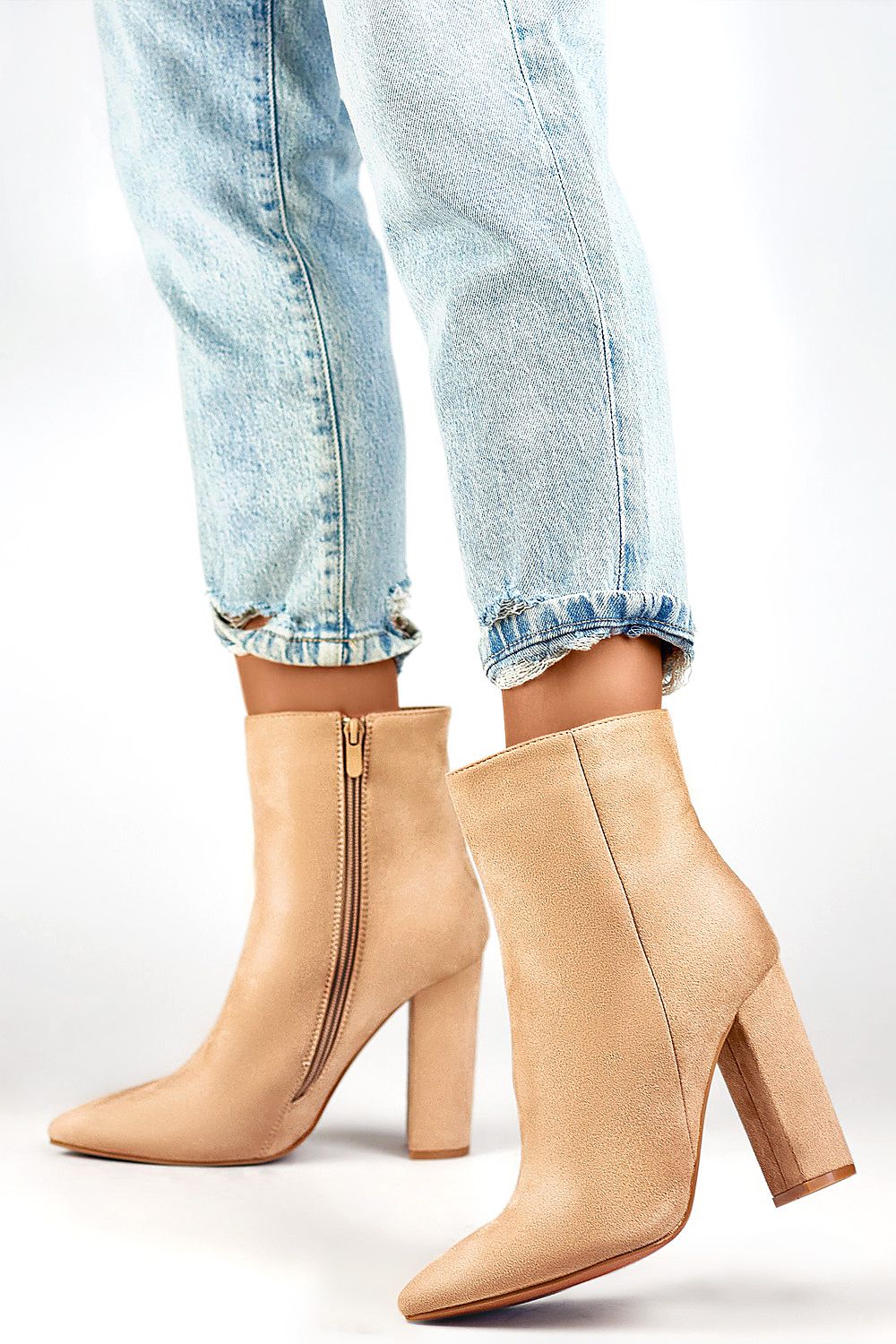 PRIMO Beige Heel boots