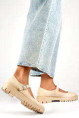 Beige Low Shoes