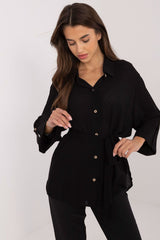 Elegant 3/4-length sleeves casual shirt