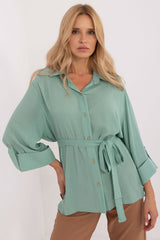 Elegant 3/4-length sleeves casual shirt