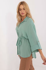 Elegant 3/4-length sleeves casual shirt