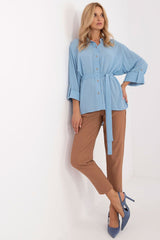 Elegant 3/4-length sleeves casual shirt