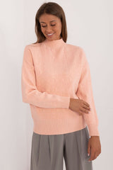 Turtleneck varied texture casual sweater