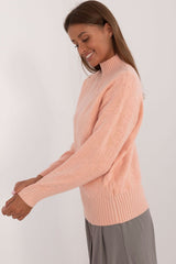 Turtleneck varied texture casual sweater