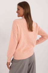 Turtleneck varied texture casual sweater