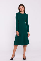 Elegant long sleeves flared cut daydress