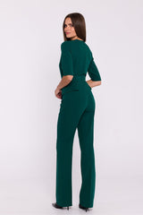 Elegant short sleeves jumpsuit