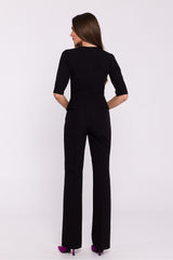 Elegant short sleeves jumpsuit