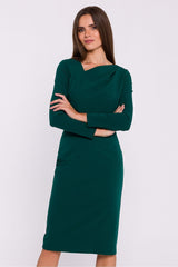 Elegant long sleeves classic casual dress