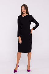 Elegant long sleeves classic casual dress