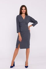 Elegant elbow-length sleeves daydress