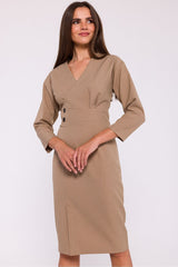 Elegant elbow-length sleeves daydress