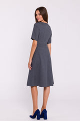 Light fabric short sleeves daydress