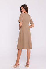 Light fabric short sleeves daydress