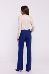 Elegant fabric flared legs pants