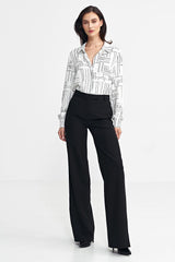 Women's high waist trousers with a fitted fit