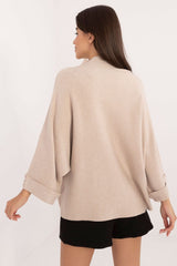 3/4 sleeves stand-up collar jumper