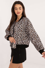 Long sleeves animal motif sweatshirt