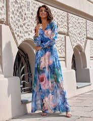 Beautiful flowing cut patterned motif daydress