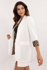 Elegant plain pattern casual jacket