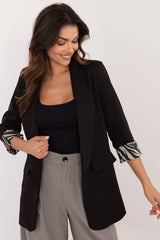 Elegant plain pattern casual jacket