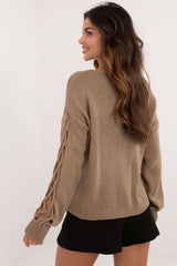 Long sleeves loose braid cardigan