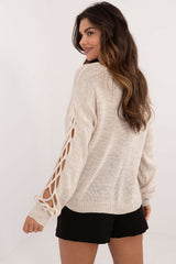 Long sleeves loose braid cardigan