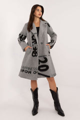 Colorful print transitional casual coat