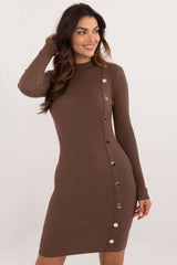 Turtleneck knitted pencil daydress