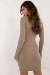 Turtleneck knitted pencil daydress