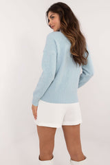 Turtleneck varied texture casual sweater