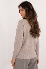 Turtleneck varied texture casual sweater