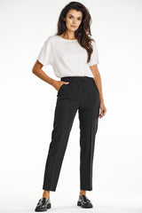 Elegant cigarette trousers with a crease