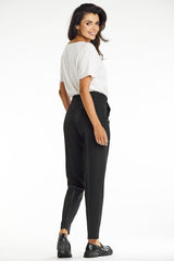 Elegant cigarette trousers with a crease