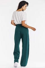 Elegant trousers with wide fabric legs